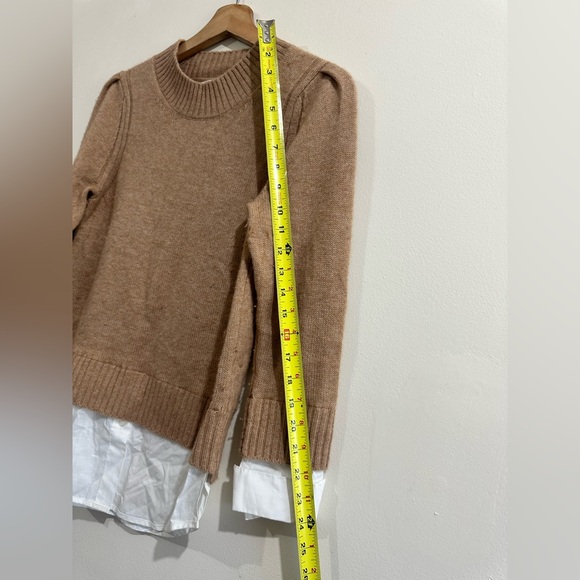 Brochu Walker Tan Layered Cowl Neck Sweater - Picture 10 of 14